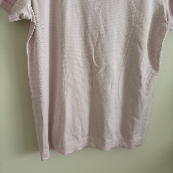 Lululemon Athletic Swiftly Tech Relaxed Short Sleeve Shirt Pink Women’s Size 10 - Picture 4 of 8